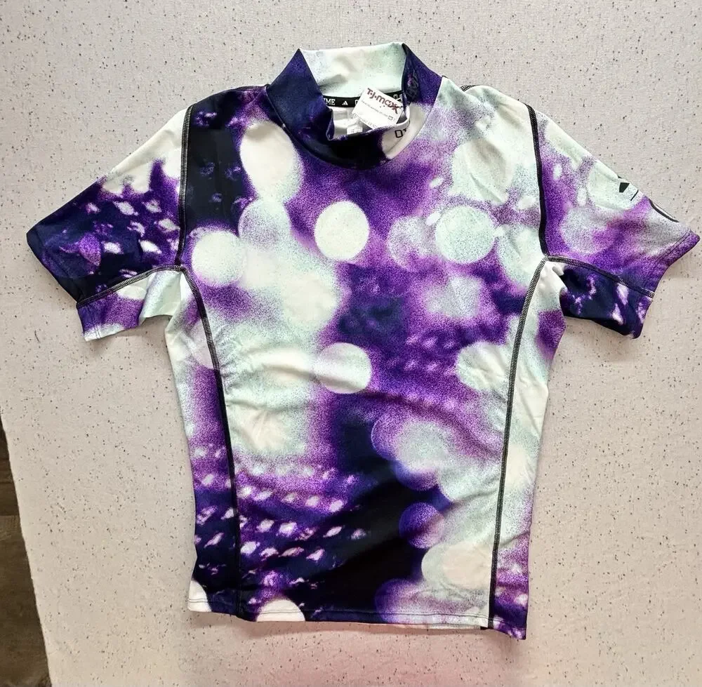 Adidas Overtime L OT TF Mock Compression Shirt JV8833 Mens Large NWT $45